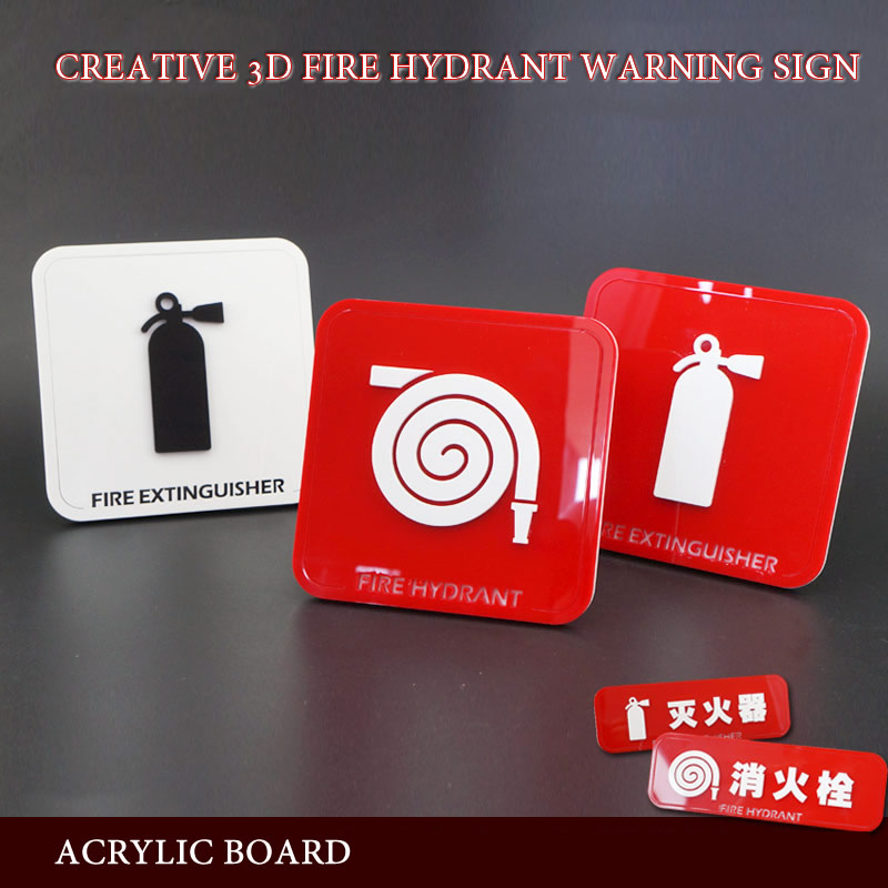 Home Office Icon - Waterproof Acrylic Warning Signs Fire Hydrant