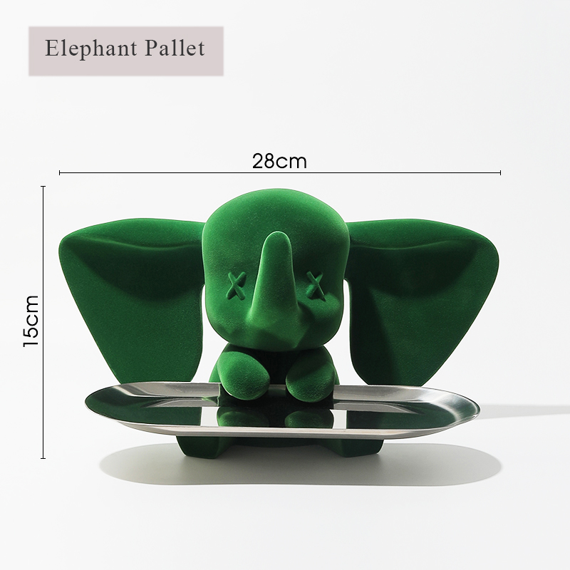 Home Office Call Center - Elephant Pallet Figurines Modern Resin Universal