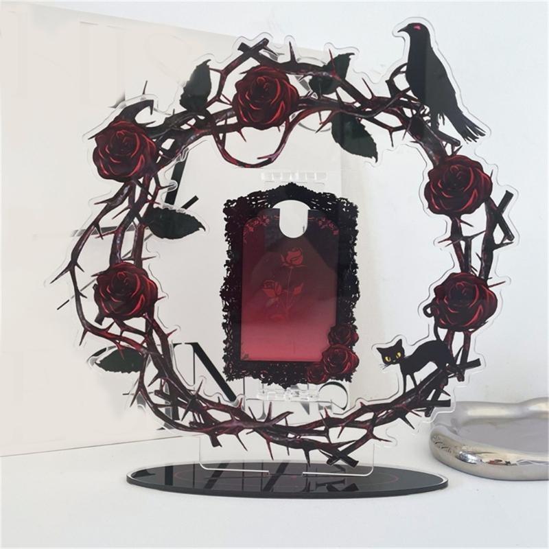 Home Or Office Use - P9FE Rose Rotating Photo Frame Desktop