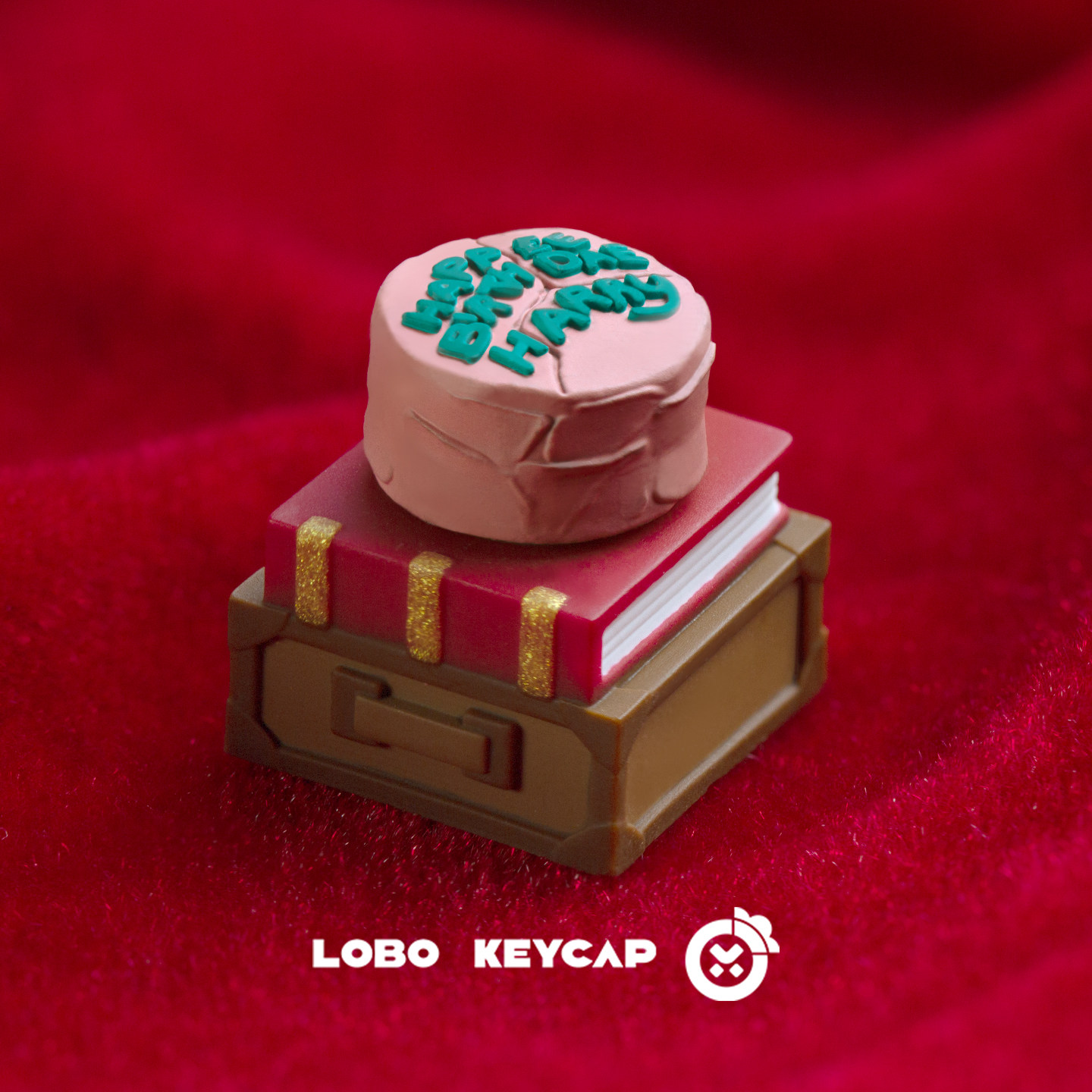 Keyboard Tray Under Desk - Cake Keycap Anime Harry Cake Personalized