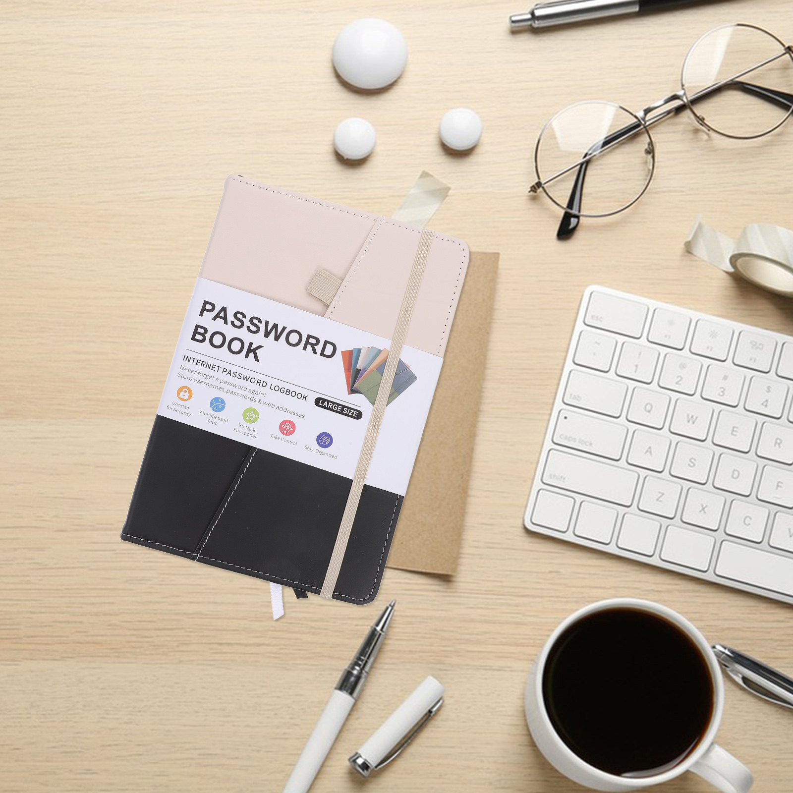 Home Office Phone Number - A5 Password Notebook Portable Address Organizer