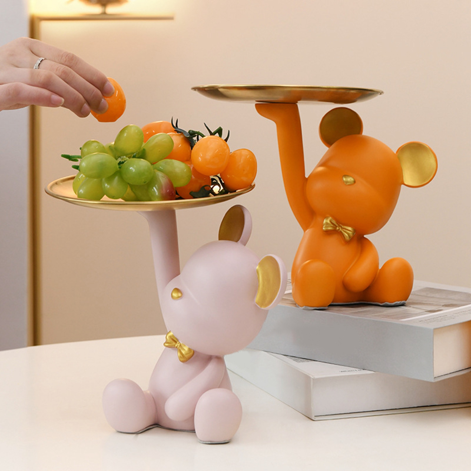 Home Office Call Center - Creative Resin Bear Figurine Cute Statue