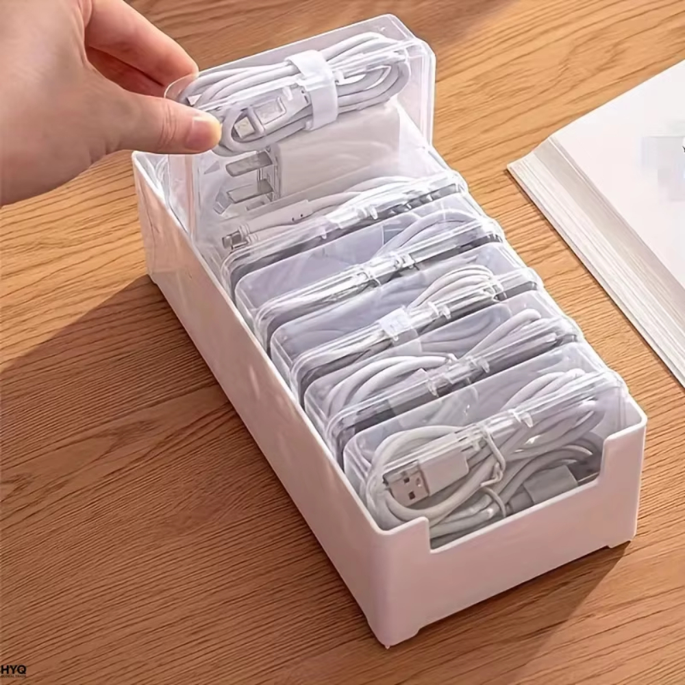 Cable Management Box - 1PC Data Cable Storage Box with