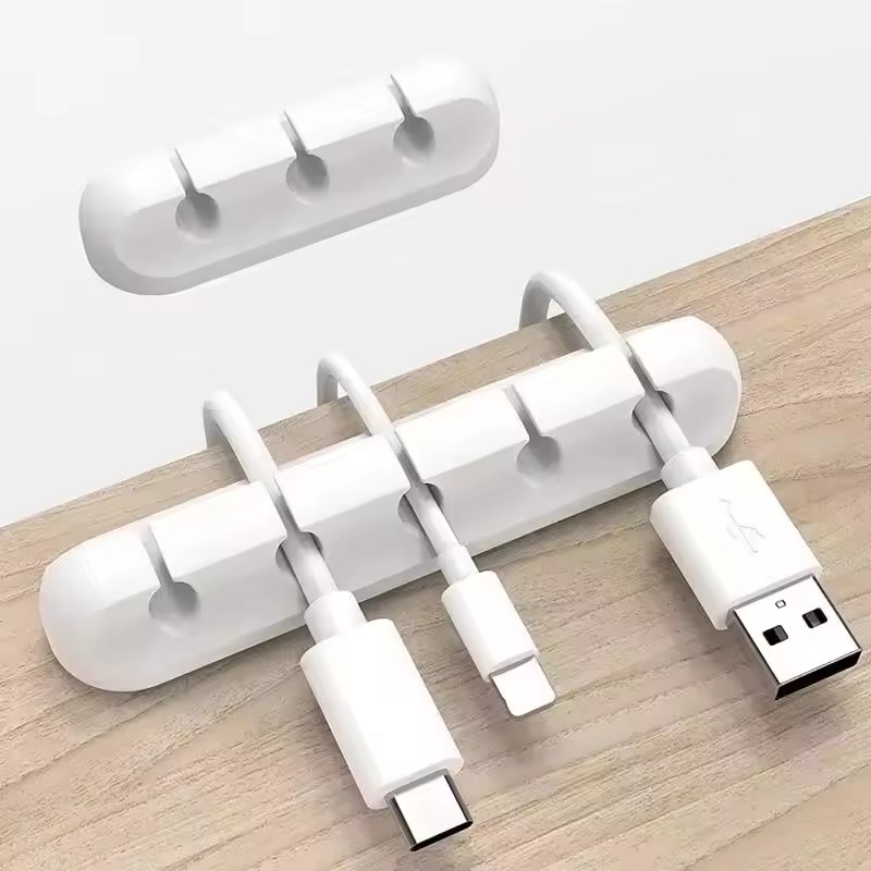 Home Office Organization - Silicone USB Cable Clip Winder Organizer