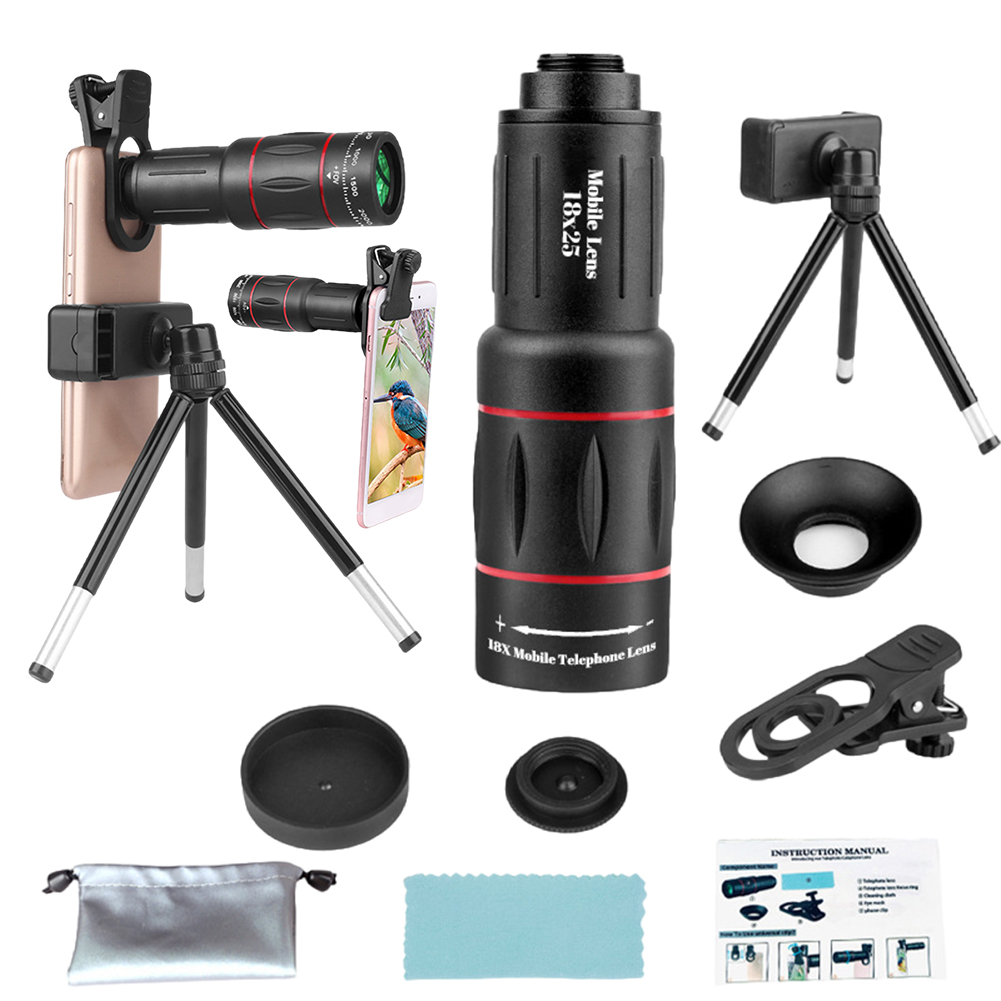 Home Office Zoom - 18X Telephoto Phone Lens with Phone