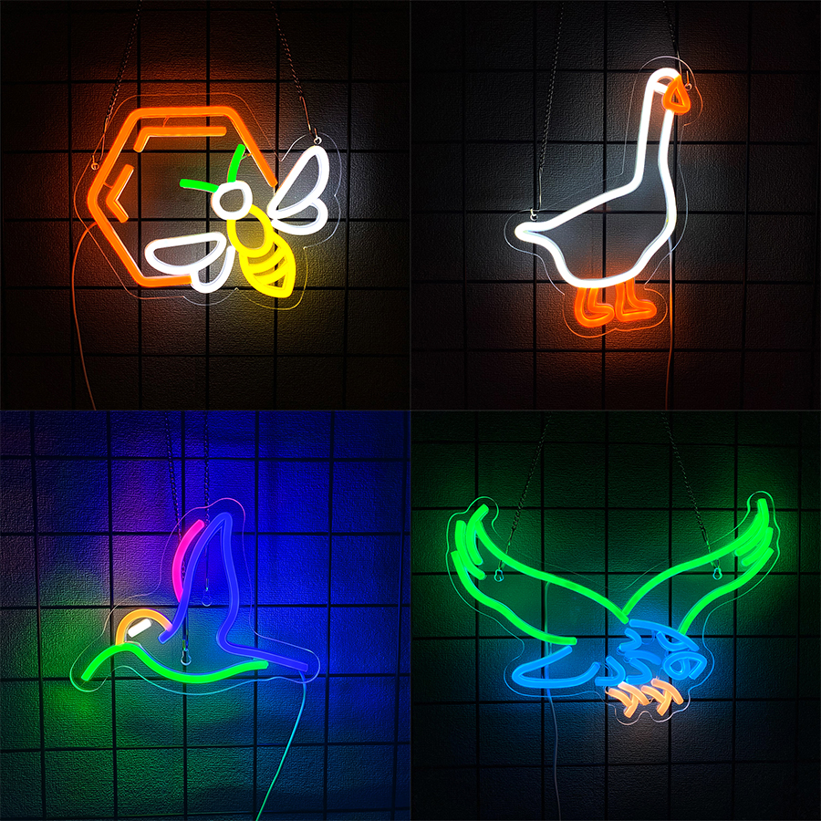 Home Office Icon - Animal Led Neon Sign, Cartoon Icon