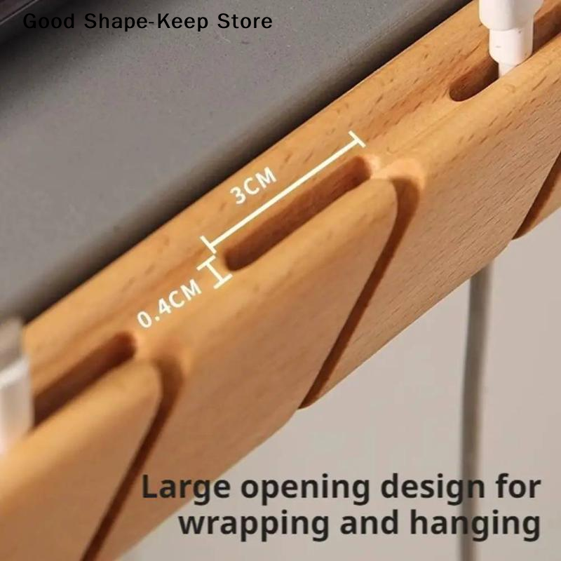 Cable Management Box - dailySolid Wood Cable Organizer Desktop Storage