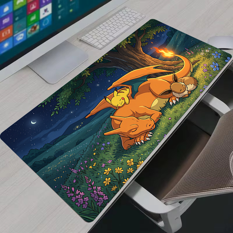 Home Office Keyboard And Mouse - Mouse Pad Anime PC Gamer Cabinet