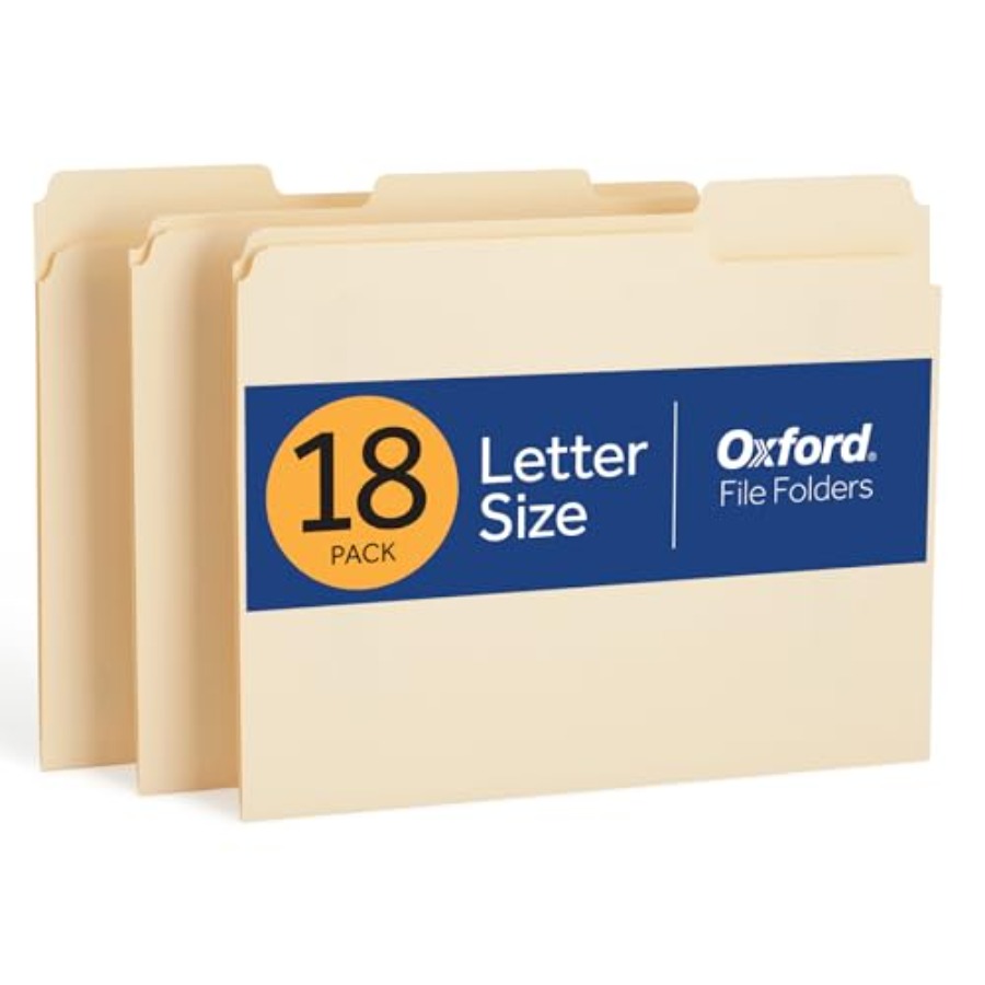 File Folders, 18 Pack, Letter  – обзор и цена Home Office Organization