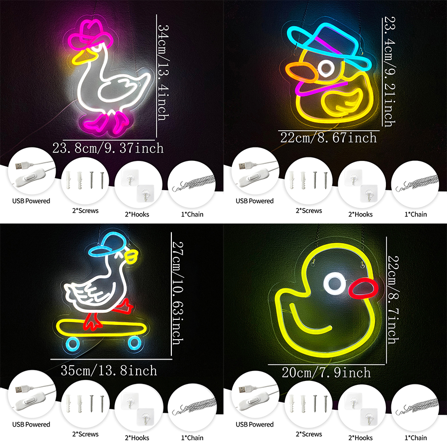 Cowboy Duck Led Neon Signs, Cu – обзор и цена Home Office Icon