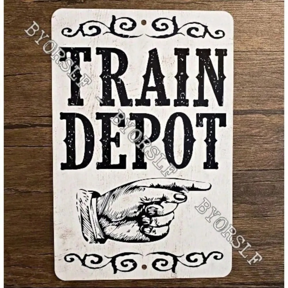 Vintage Retro Train Depot Alum – обзор и цена Home Office Depot