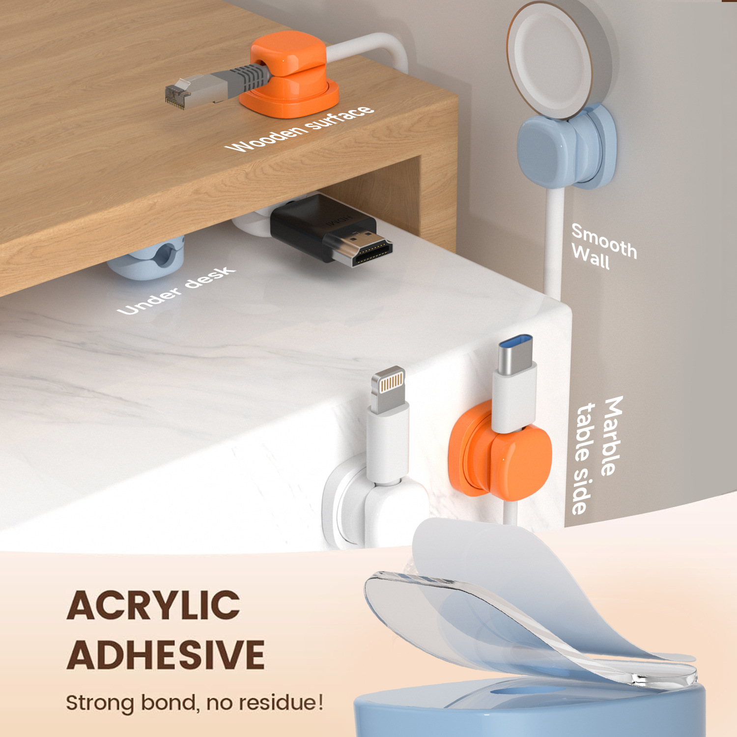 adhesive cable organizer Cable – обзор и цена Cable Management Box