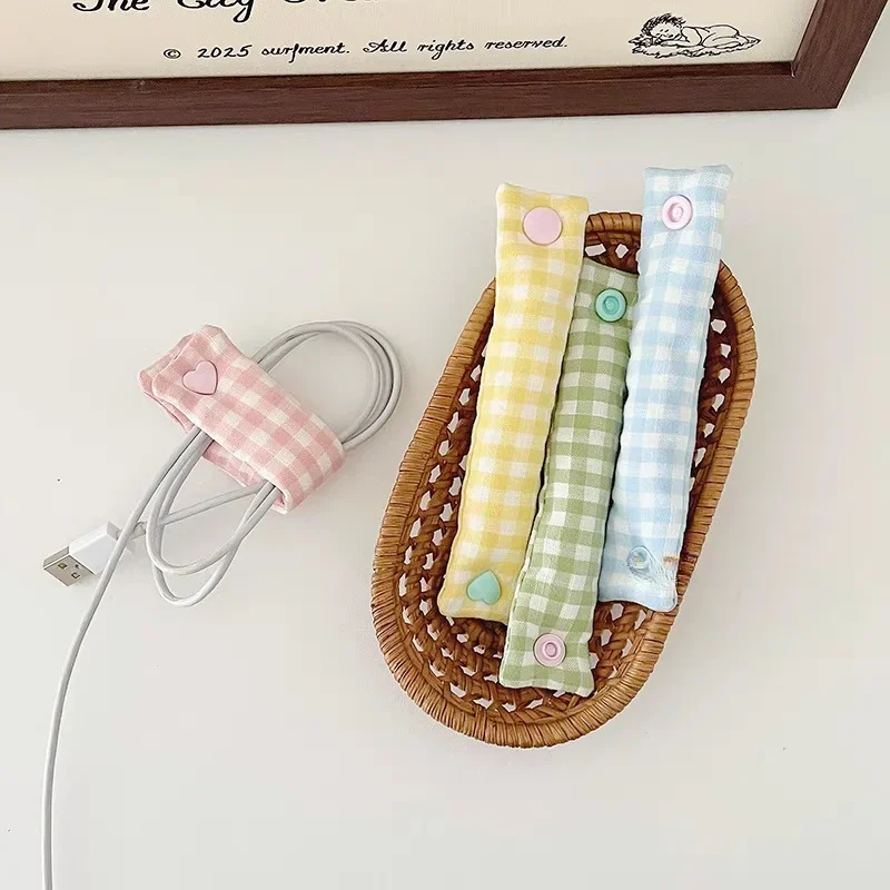 1PC Plaid Phone Cable Organize – обзор и цена Home Office Call Center