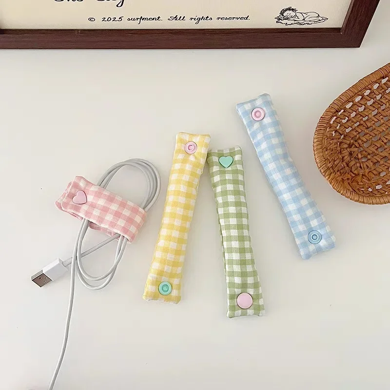 1PC Plaid Phone Cable Organize – обзор и цена Home Office Call Center