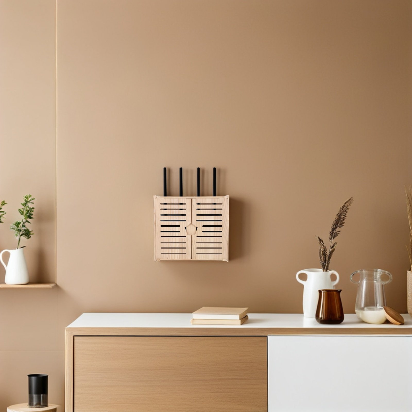 Wooden WiFi Router Storage Box – обзор и цена Cable Management Box