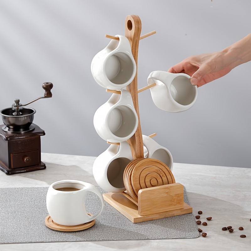 6pcs Ceramic Coffee Cup Set wi – обзор и цена Home Or Office Use