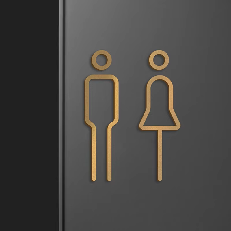Acrylic Restroom Sign, Clear B – обзор и цена Home Office Icon