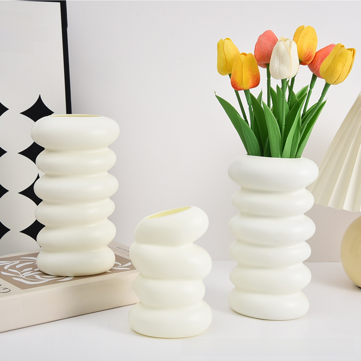 1PC Spiral Pattern Plastic Vas – обзор и цена Home Office Call Center