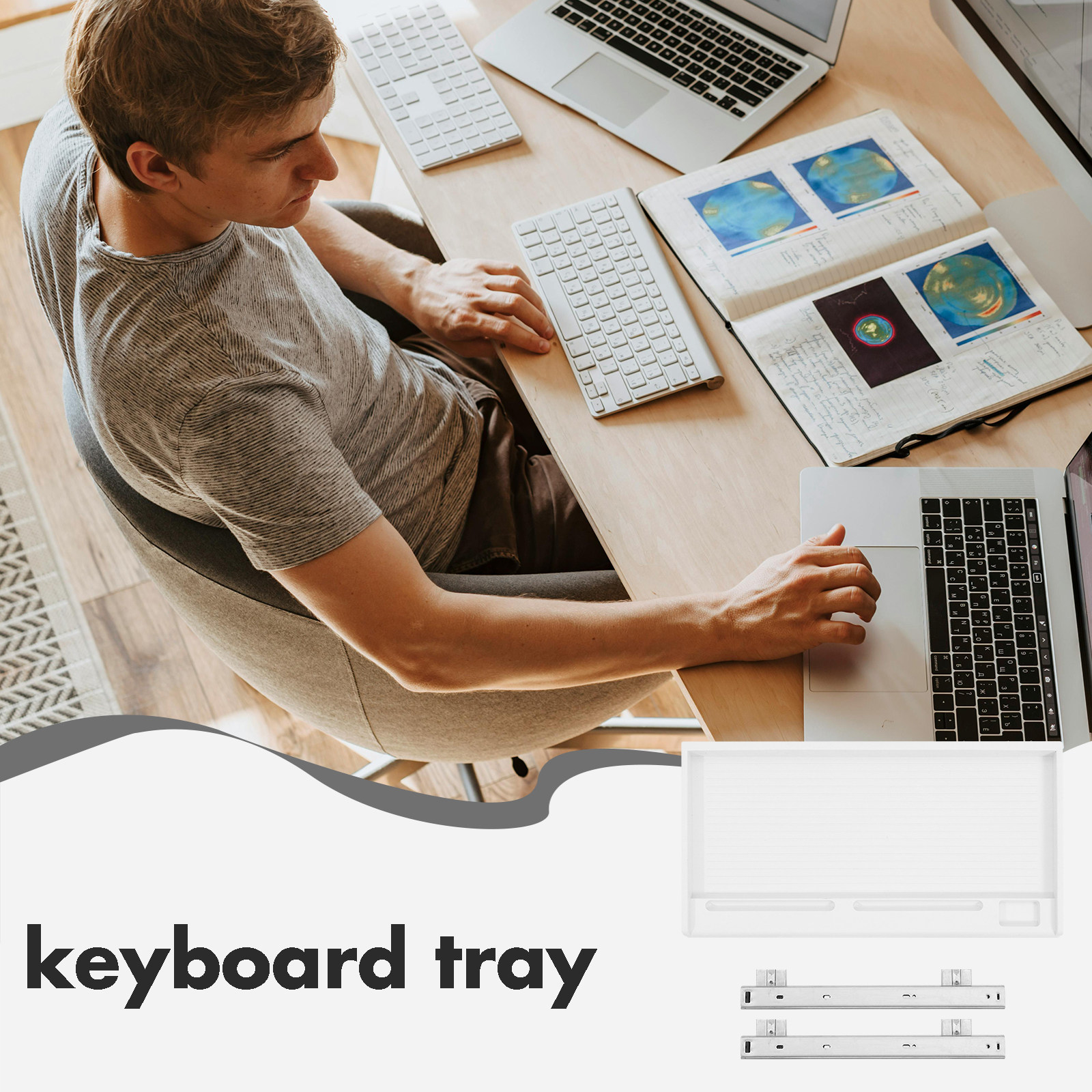 1Set Keyboard Tray Under Desk  – обзор и цена Keyboard Tray Under Desk