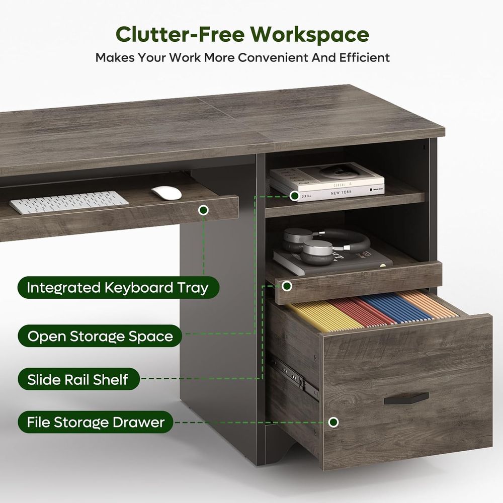 47 Industrial Style Desk with  – обзор и цена Home Or Office Use